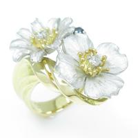 アズ タイム フラワー サファイヤリング