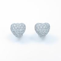 K18WG ハート パヴェ ダイヤモンドイヤリング20％引き