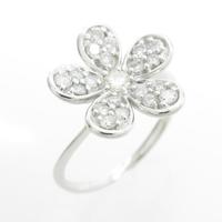 K18WG フラワー ダイヤモンドリング10％引き