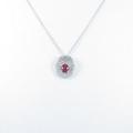 K18WG ルビーネックレス