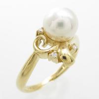 K18YG アコヤパールリング20％引き