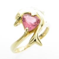 K18YG イルカ トルマリンリング