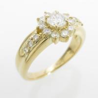 K18YG ダイヤモンドリング