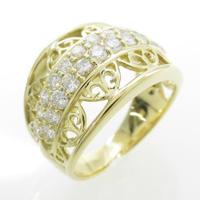 K18YG ダイヤモンドリング