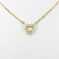 K18YG ハート ダイヤモンドネックレス20％引き
