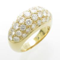 K18YG パヴェ ダイヤモンドリング20％引き