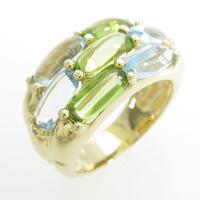 K18YG ペリドットリング