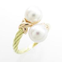 K18YG／K18PG アコヤパールリング