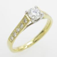 K18YG／PT ダイヤモンドリング 0．255ct・D・VVS1・3EXT H＆C30％引き