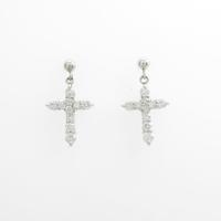 PT クロス ダイヤモンドピアス