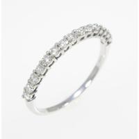 【リメイク】K18WG ハーフエタニティ ダイヤモンドリング10％引き