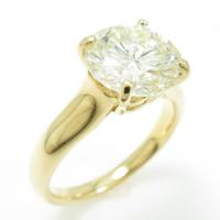 【リメイク】K18YG ダイヤモンドリング 3．162ct・VLY・VVS2・GOOD