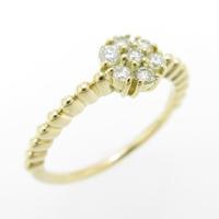 【リメイク】K18YG フラワー ダイヤモンドピンキーリング