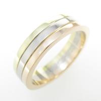 カルティエ スリーゴールド リング