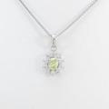 プラチナダイヤモンドネックレス 0．244ct・FY・VS2・オーバルカット20％引き