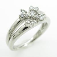 ヴァンドーム フラワー ダイヤモンドリング