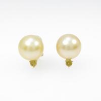 K18YG シロチョウパールイヤリング10％引き