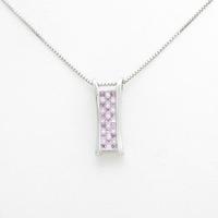 K18WG ピンクサファイヤネックレス