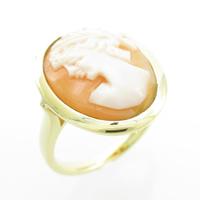 K18YG シェルカメオリング