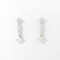 PT／K18WG ダイヤモンドピアス