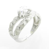 K18WG スネーク ダイヤモンドリング