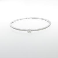 K18WG ダイヤモンドバングル 0．557ct・I・SI2・VG