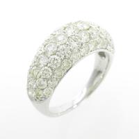 K18WG パヴェ ハーフエタニティ ダイヤモンドリング