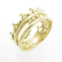 K18YG クラウン ダイヤモンドリング