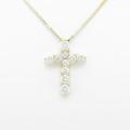 K18YG クロス ダイヤモンドネックレス