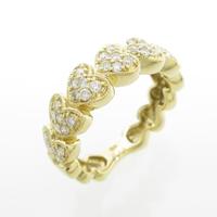 K18YG ハート ダイヤモンドリング