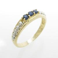 K18YG／PT サファイヤリング