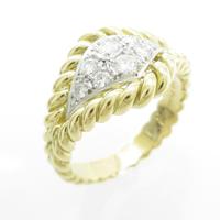 K18YG／PT ダイヤモンドリング10％引き