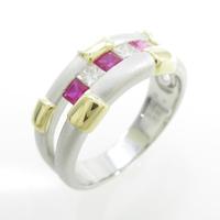 K18YG／PT ルビーリング