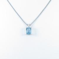 PT／K18WG アクアマリンネックレス