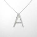 ゾッカイ イニシャルA ダイヤモンドネックレス