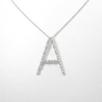 ゾッカイ イニシャルA ダイヤモンドネックレス