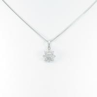 PTフラワー ダイヤモンドネックレス