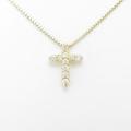 K18YG クロス ダイヤモンドネックレス