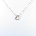 4゜C ハート ピンクサファイヤネックレス