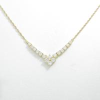 750YG フラワー ダイヤモンドネックレス5％引き