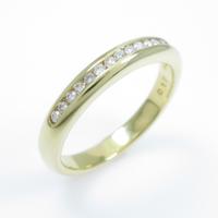 K18YG ハーフエタニティ ダイヤモンドリング