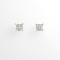 K18WG ダイヤモンドピアス