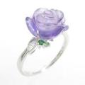 K18WG ローズ アメジストリング