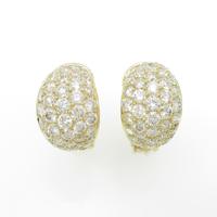 K18YG パヴェ ダイヤモンドピアス