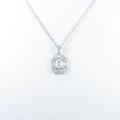 プラチナダイヤモンドネックレス 0．555ct・L・SI1・エメラルドカット