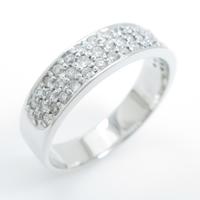 K18WG パヴェ ダイヤモンドリング