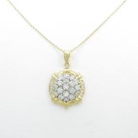 K18YG／PT ダイヤモンドネックレス