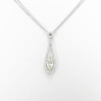 K18WG ダイヤモンドネックレス