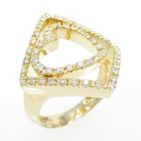 750YG ハート ダイヤモンドリング