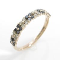 K18PG フラワー ダイヤモンドリング